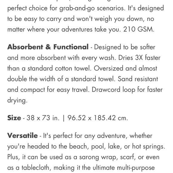 SLOWTIDE striped Turkish beach towel brand new! 100% cotton - Picture 6 of 7